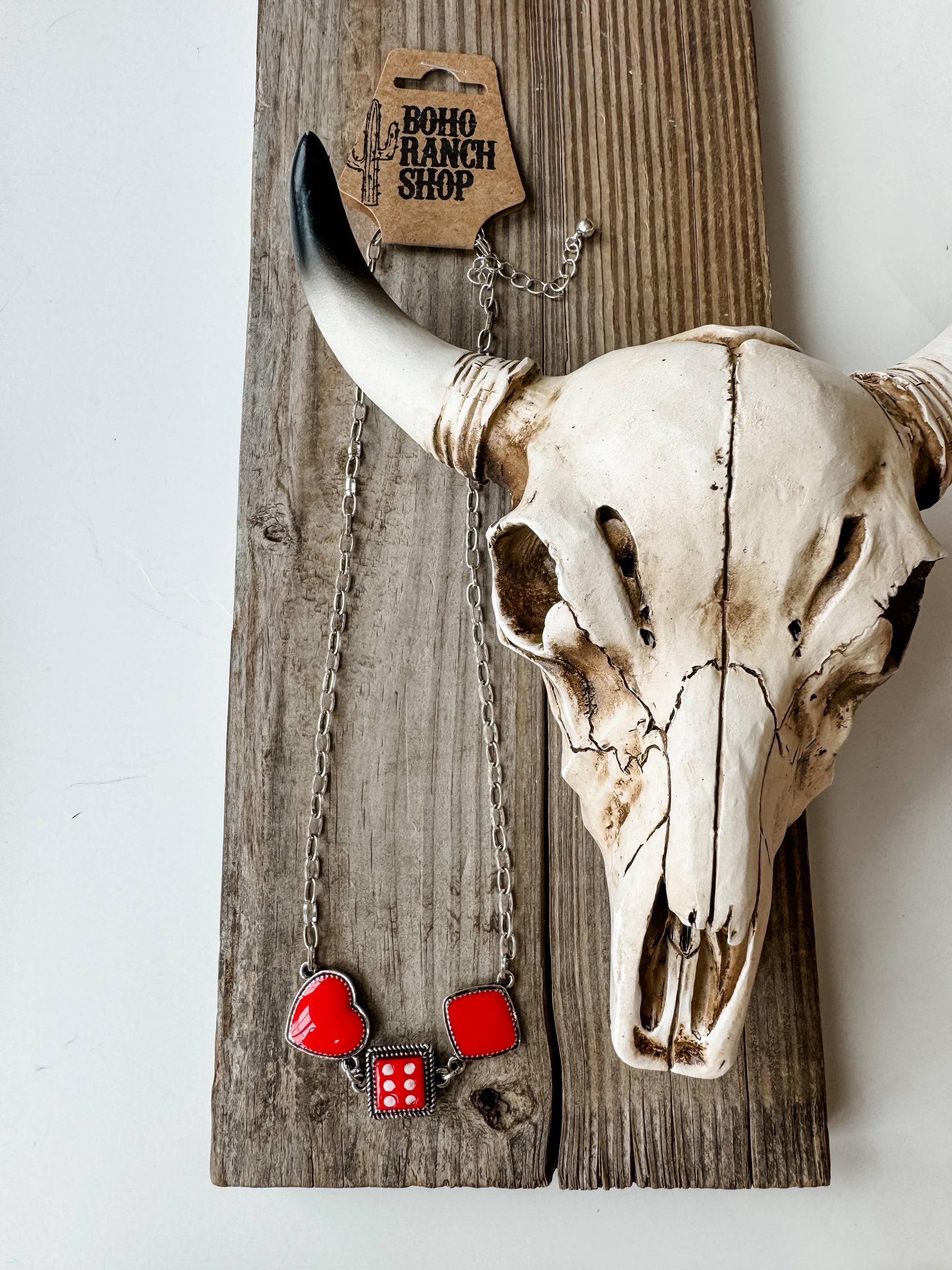 Western Card Theme Dice Necklace