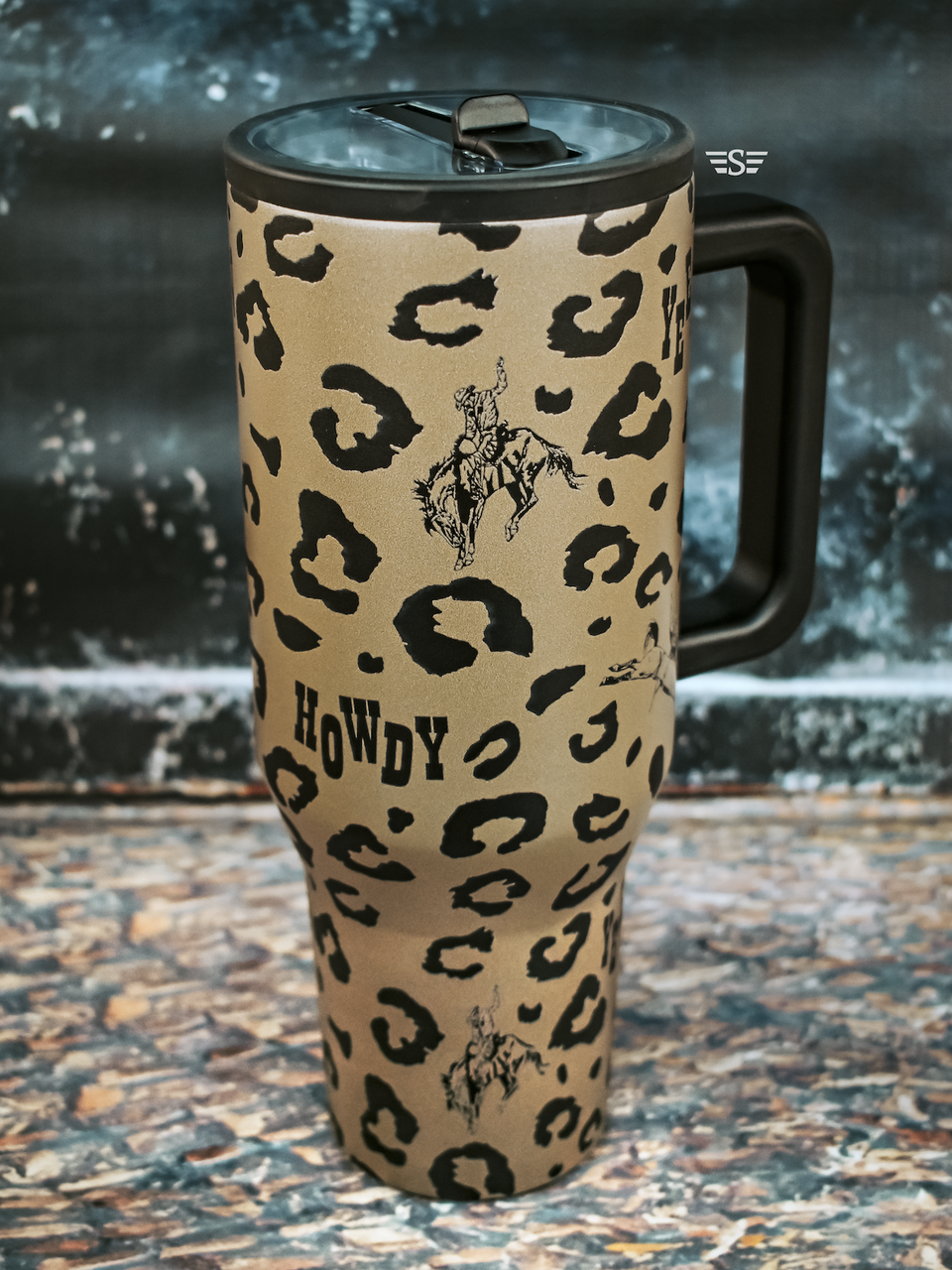 Spotted and Spurred 40oz Flip Top Tumbler