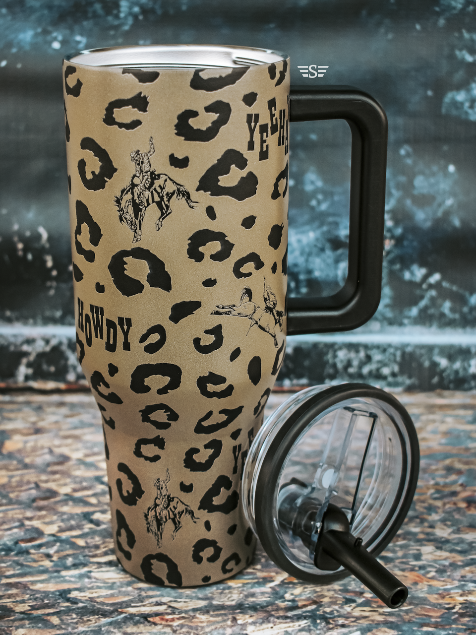 Spotted and Spurred 40oz Flip Top Tumbler