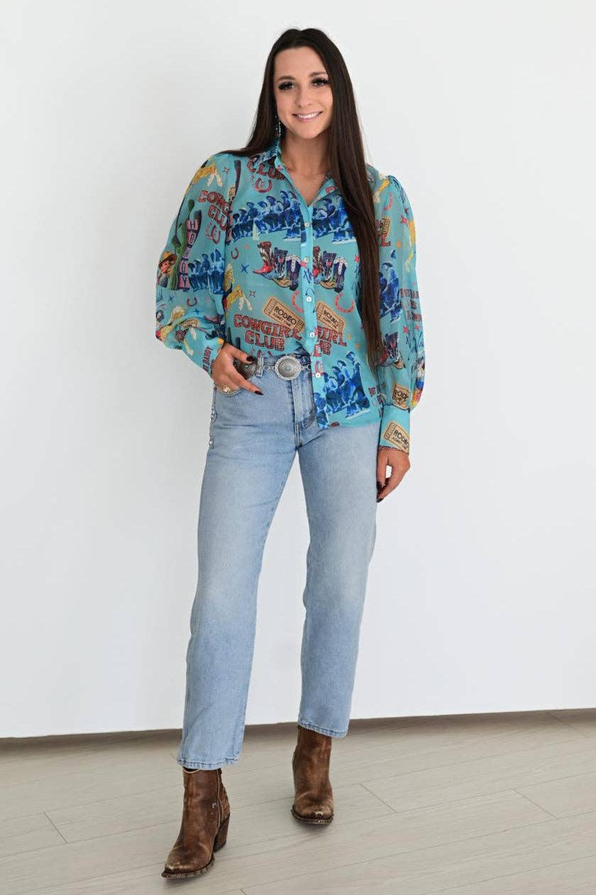 TH11 TURQUOISE COWGIRL COLLAGE